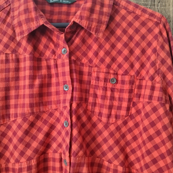 Woolrich soft flannel xl orange red plaid - Picture 4 of 7